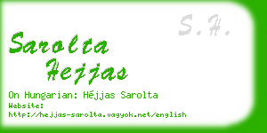sarolta hejjas business card
