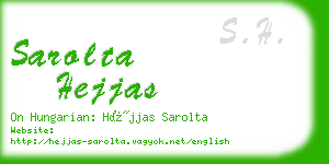 sarolta hejjas business card